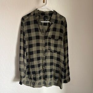 Aritzia Wilfred Plaid Button Down